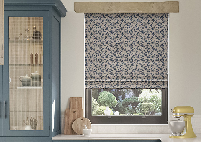 Oak Leaves Velvet, Monochrome - Twist&Fit Roman Blind - Image 3